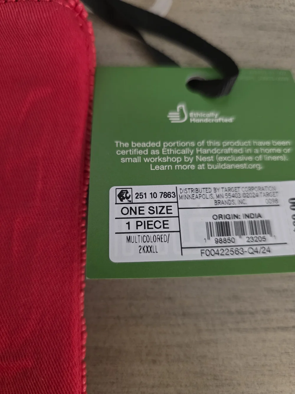 kate spade red beaded 'Going to Target' pouch